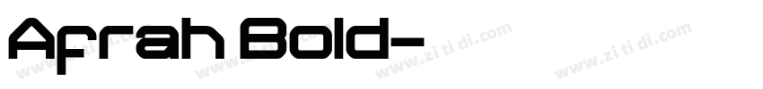 Afrah Bold字体转换